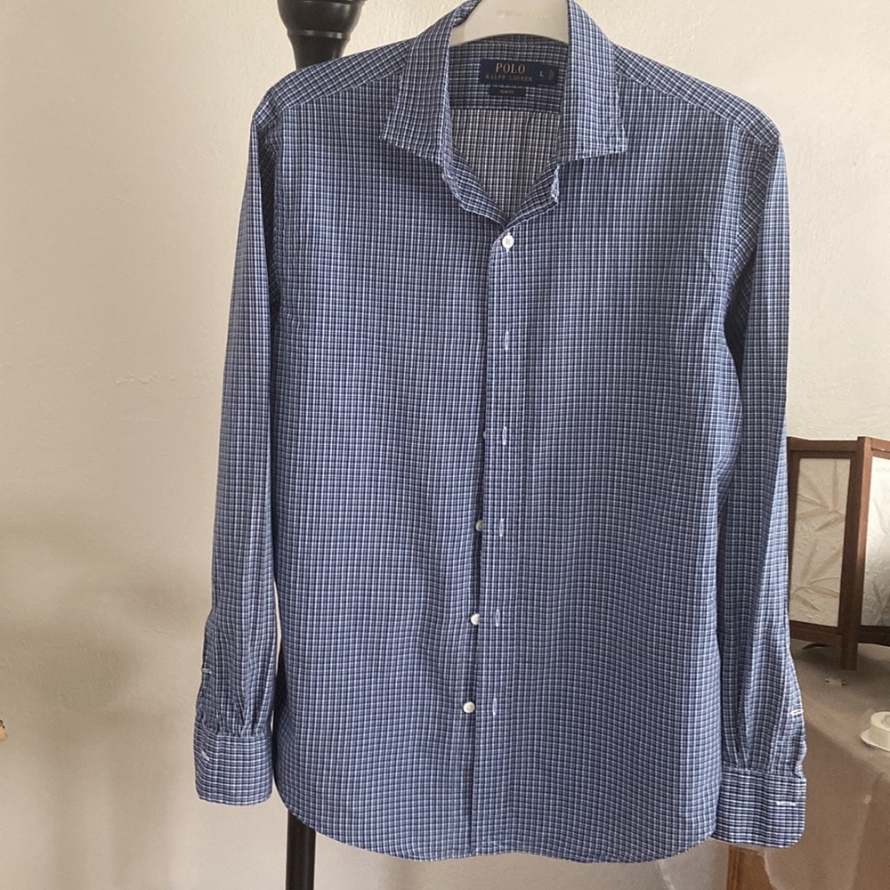 Polo Ralph Lauren SLIM FIT mens long sleeve shirt - SIZE LARGE